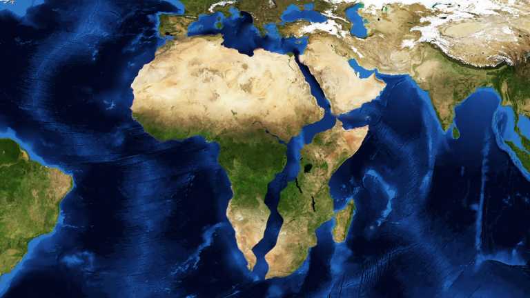 Foto e vendodhjes së ardhshme të oqeanit më të ri në tokë që do të çajë mes për mes Afrikën